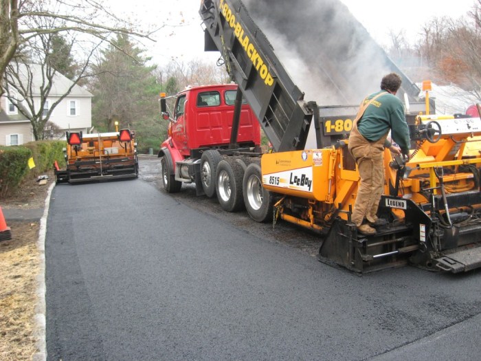 Commercial asphalt paving