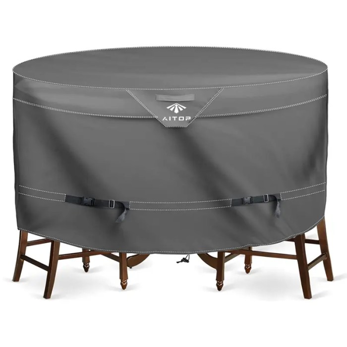 Round outdoor coffee table cover